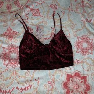 Red Velvet Crop Top